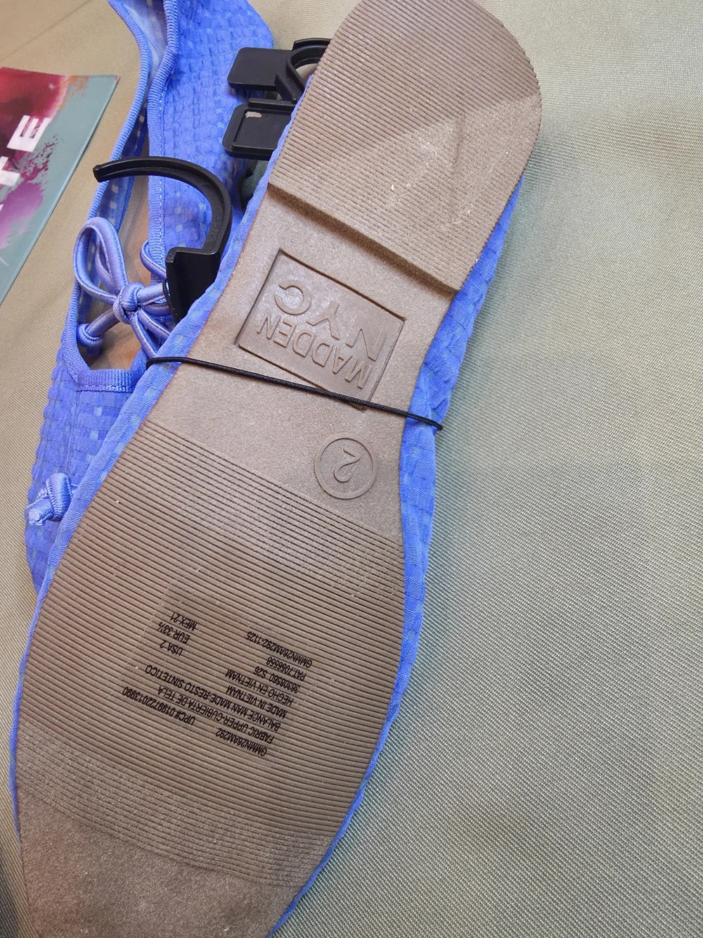 Madden NYC Kids Blue Bow Ballet Flats Size 2